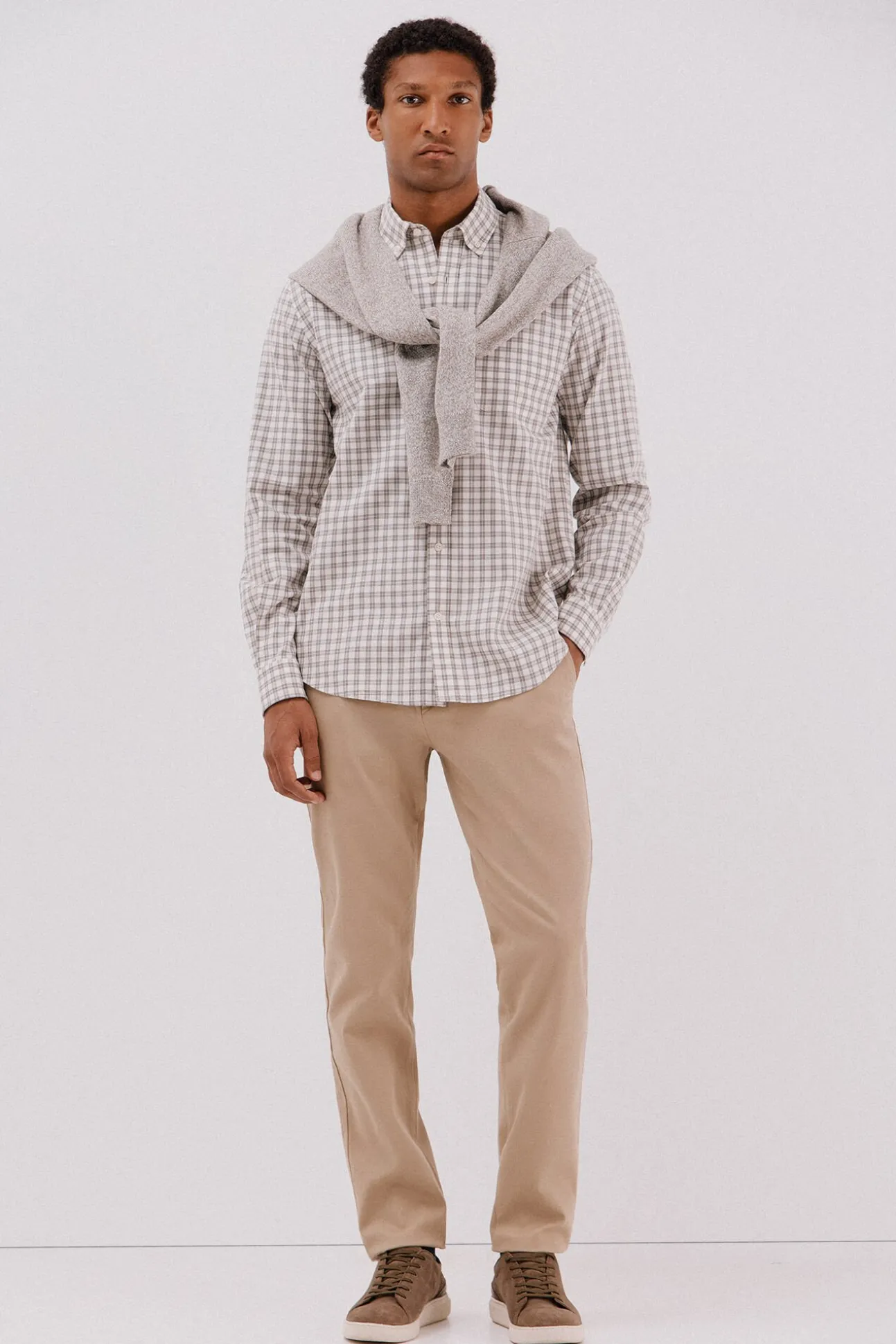 Camisa twill xadrez