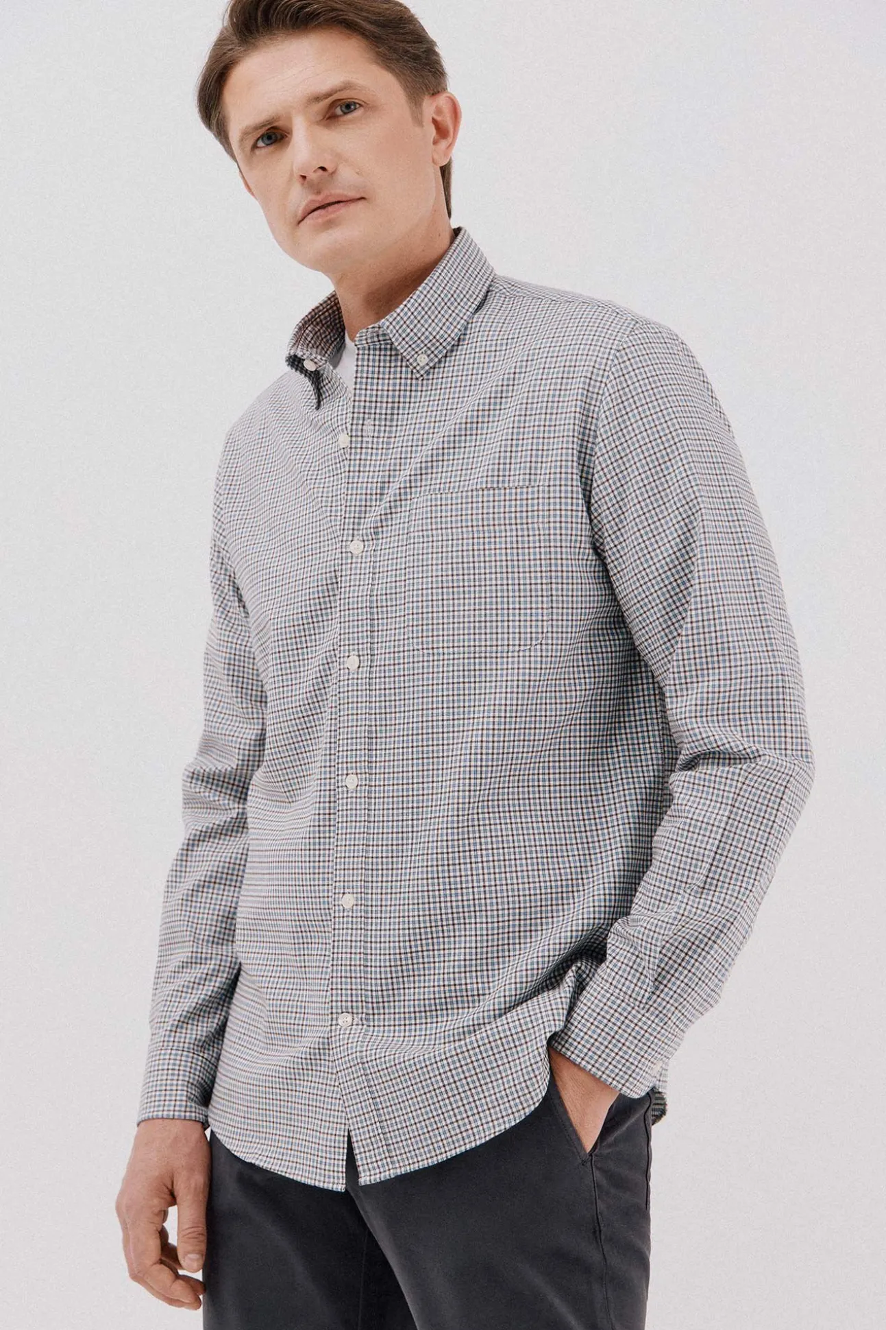 Camisa twill xadrez