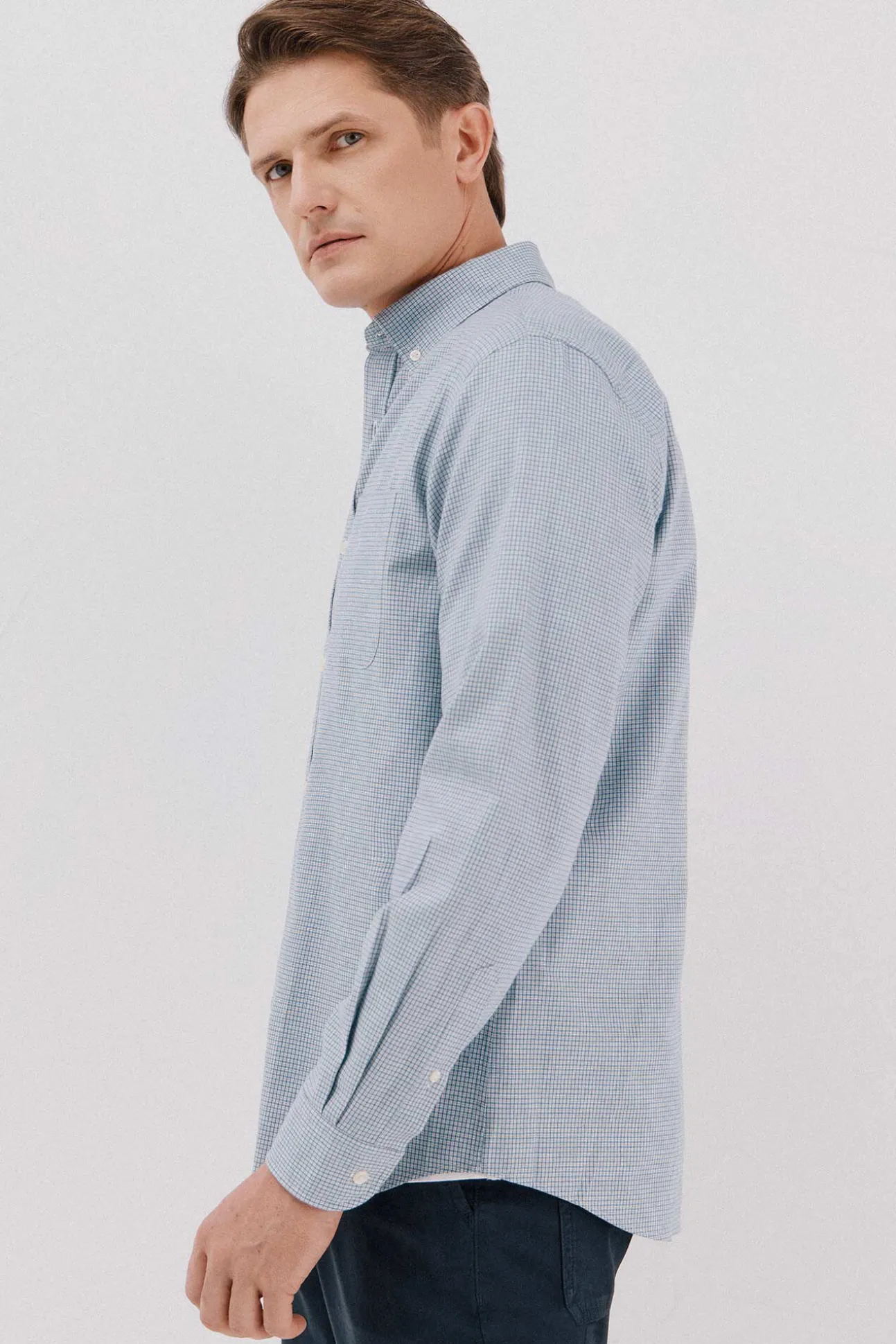 Camisa twill xadrez