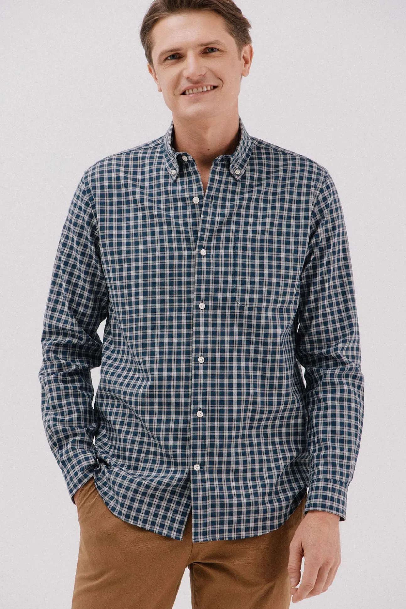 Camisa twill xadrez