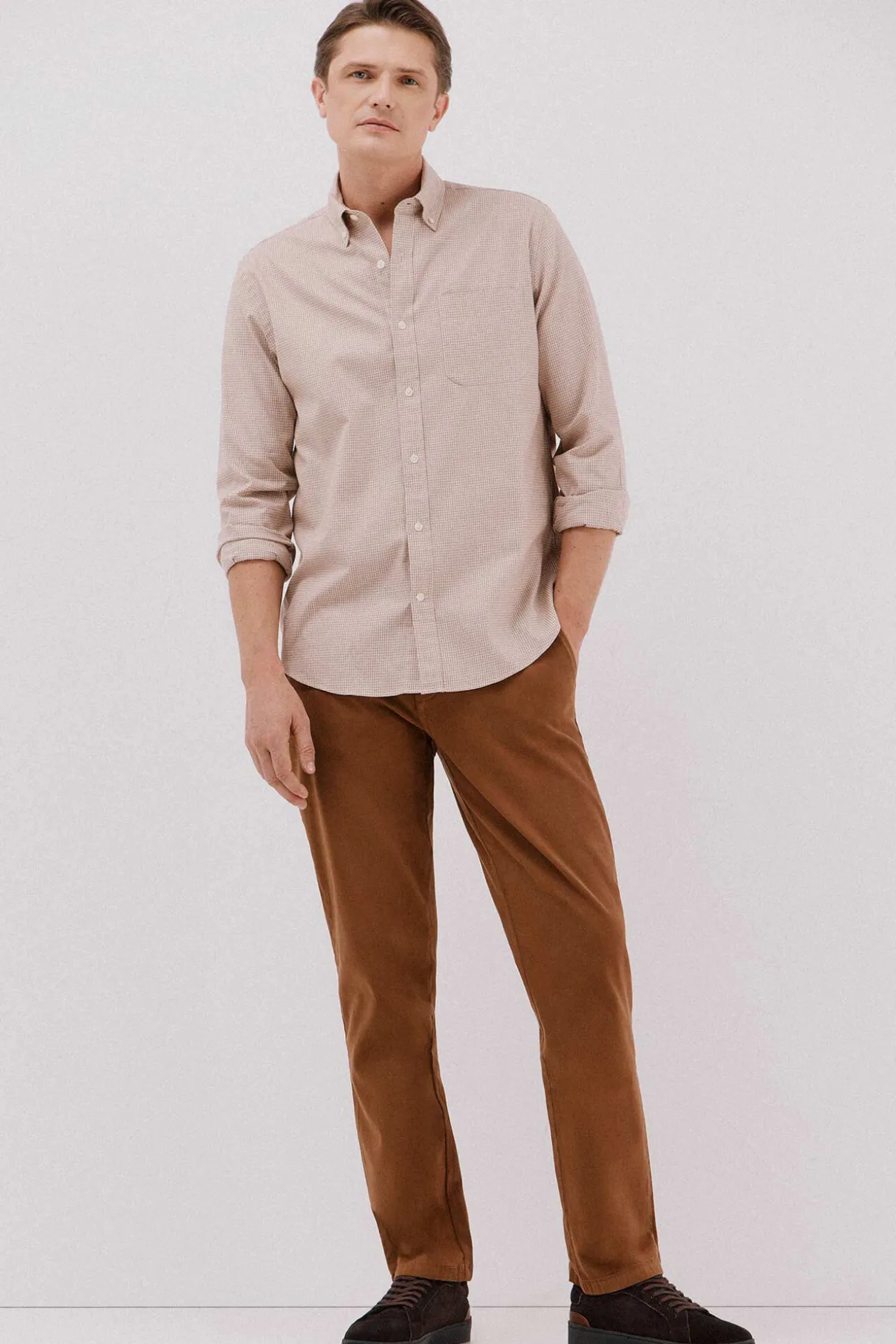 Camisa twill xadrez
