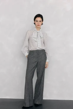 Camisa xadrez com laçada