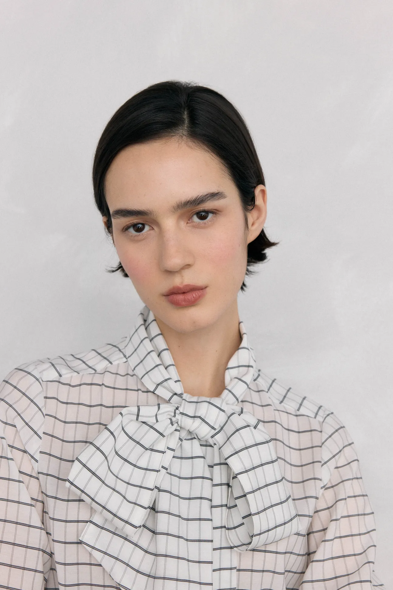 Camisa xadrez com laçada