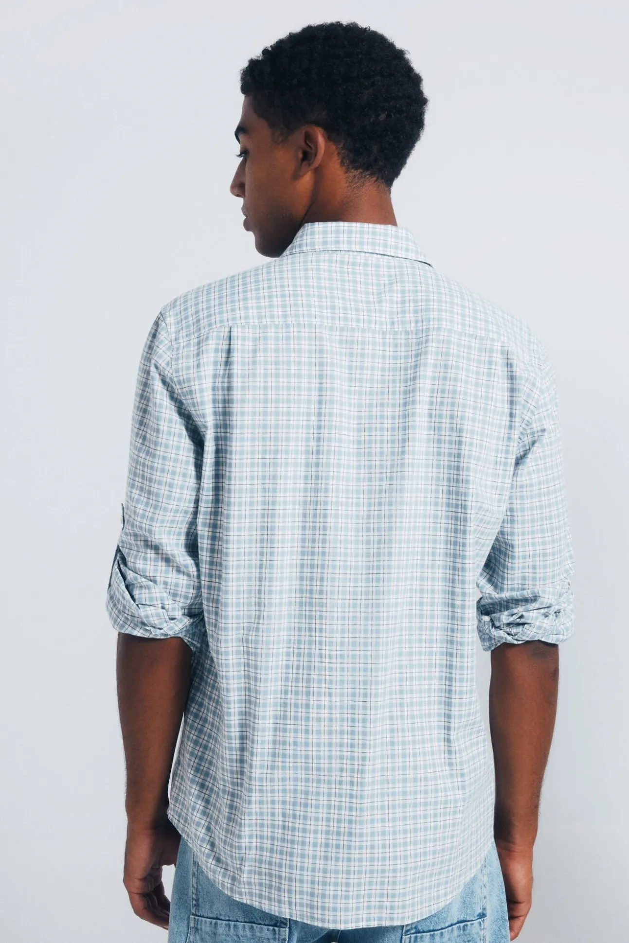Camisa xadrez de algodão