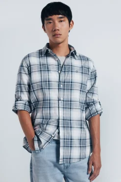 Camisa xadrez de algodão