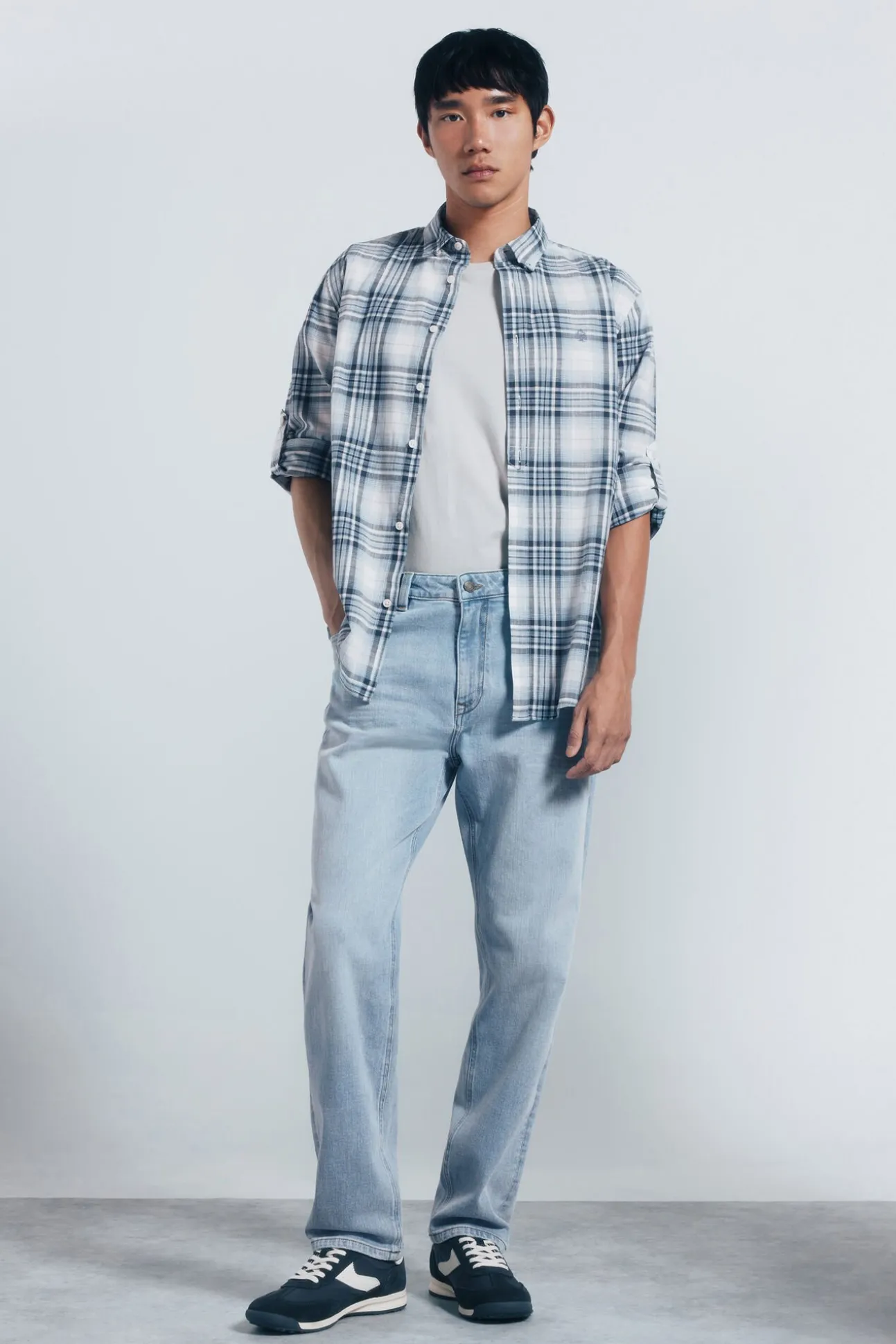 Camisa xadrez de algodão