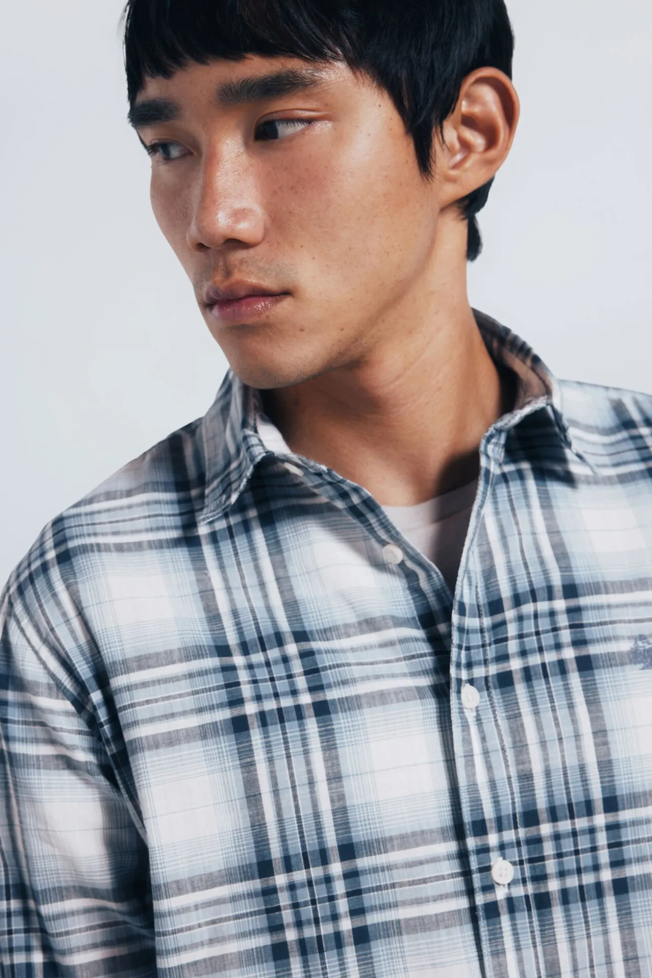 Camisa xadrez de algodão