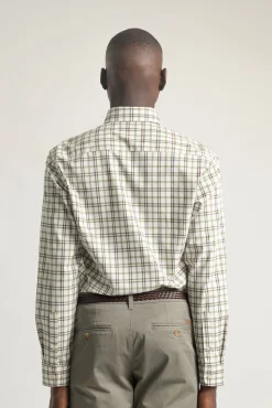 Camisa xadrez de algodão slim fit