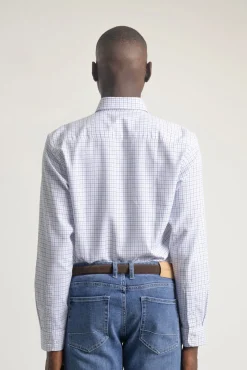 Camisa xadrez de algodão slim fit