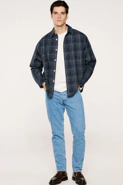 Camisa xadrez de popelina