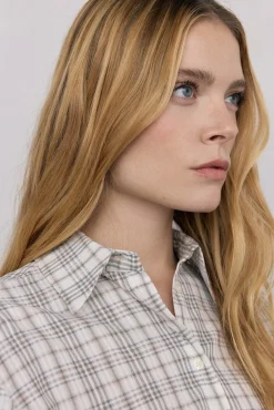 Camisa xadrez larga