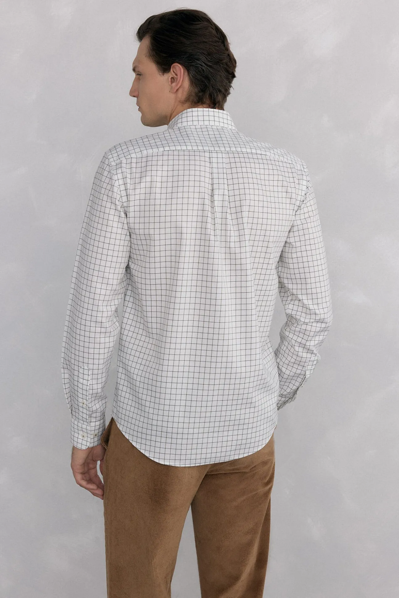 Camisa xadrez Oxford sem passar a ferro