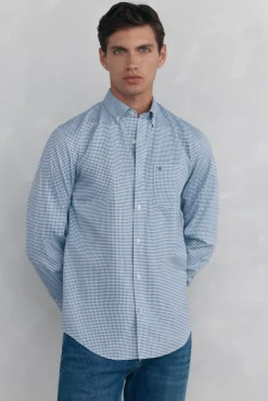 Camisa xadrez Oxford sem passar a ferro