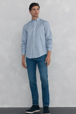 Camisa xadrez Oxford sem passar a ferro