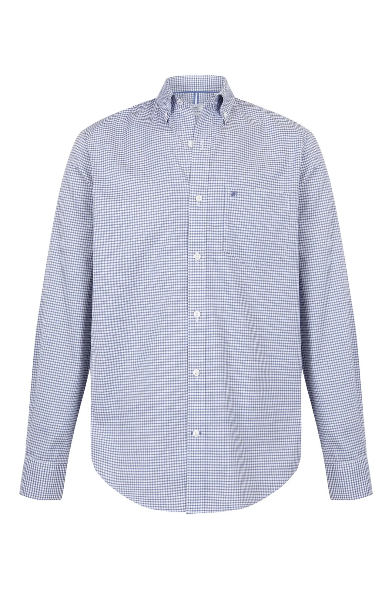 Camisa xadrez Oxford sem passar a ferro