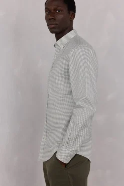 Camisa xadrez Oxford sem passar a ferro