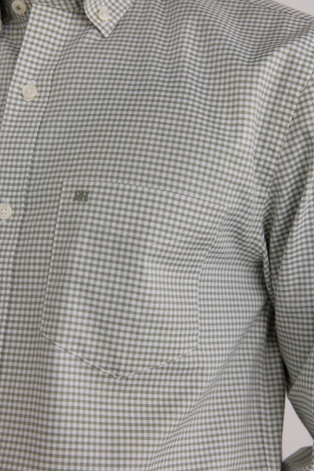 Camisa xadrez Oxford sem passar a ferro