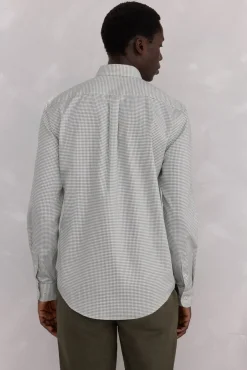 Camisa xadrez Oxford sem passar a ferro