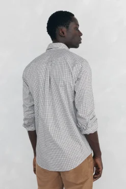 Camisa xadrez Oxford sem passar a ferro