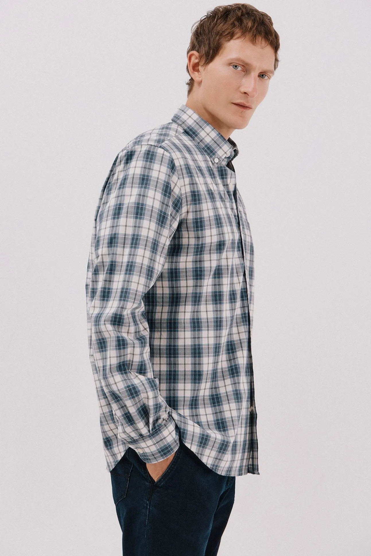 Camisa xadrez popelina