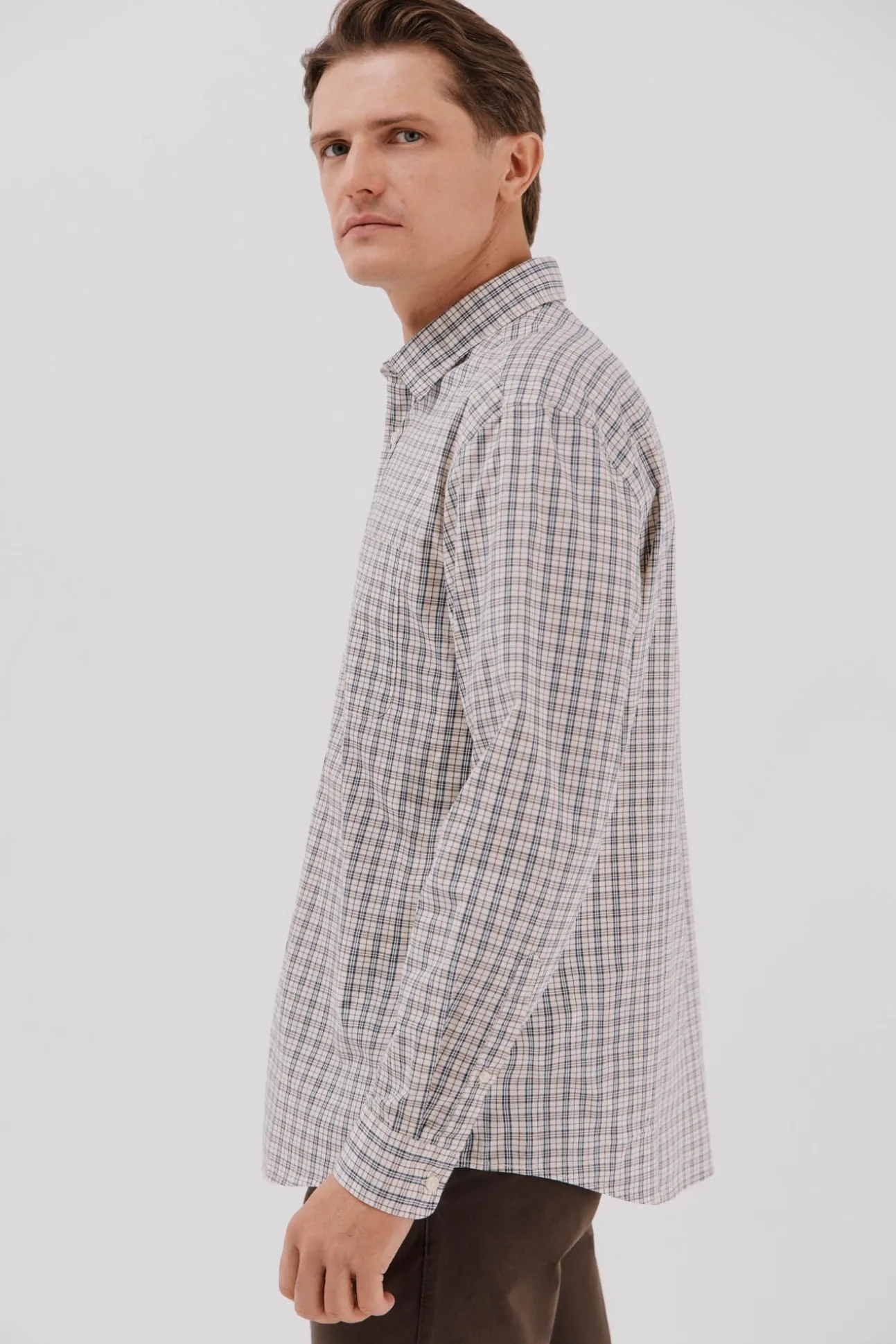 Camisa xadrez popelina