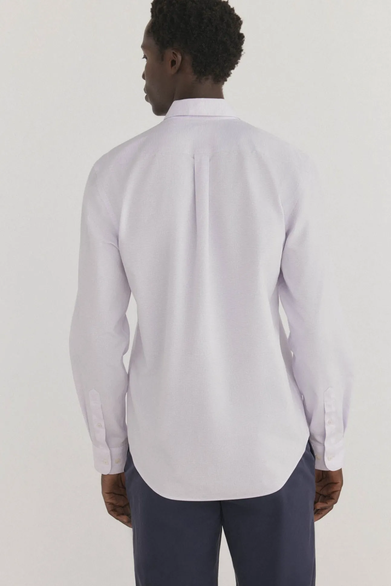 Camisa xadrez resistente a manchas e que não precisa passar