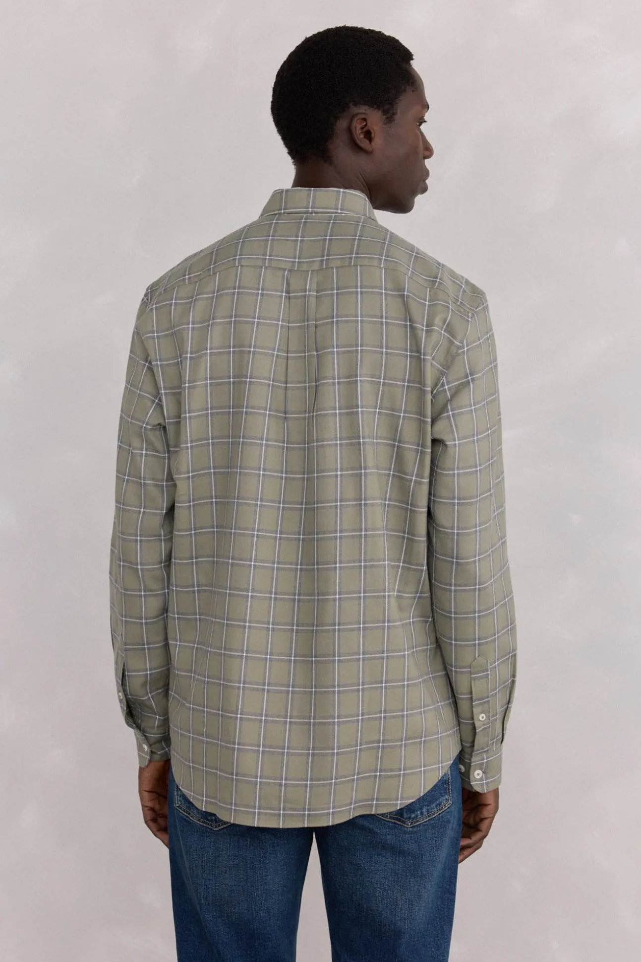 Camisa xadrez tencel
