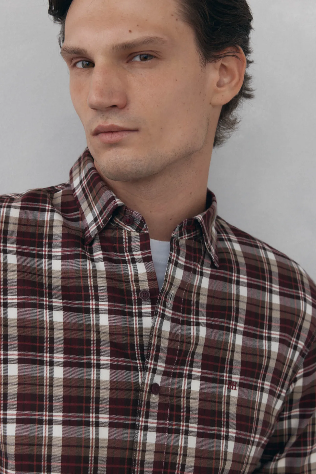 Camisa xadrez tencel