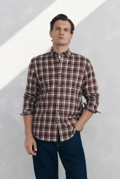 Camisa xadrez tencel