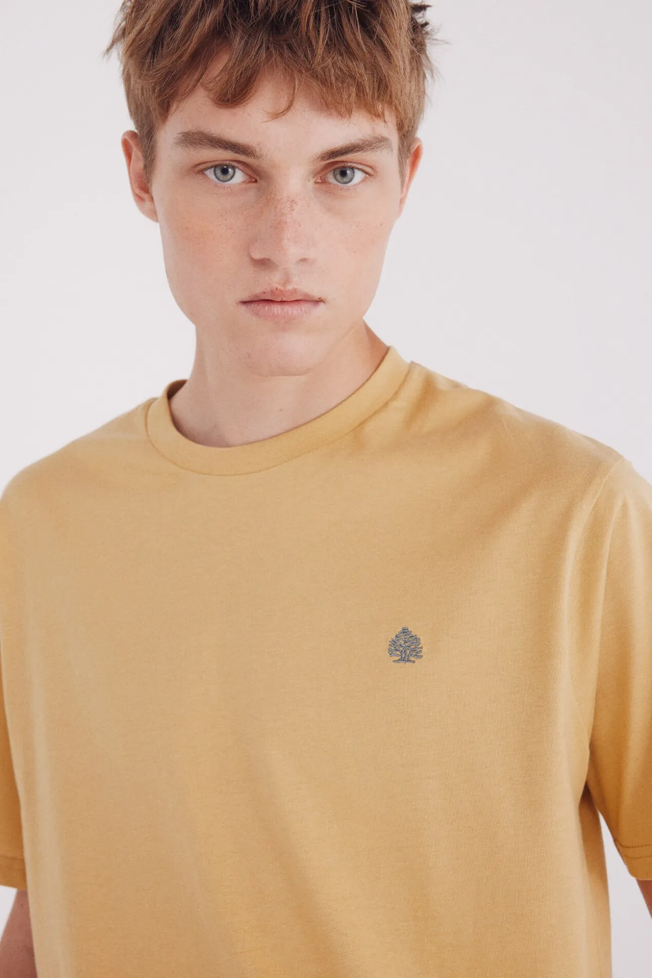Camiseta básica com gola redonda