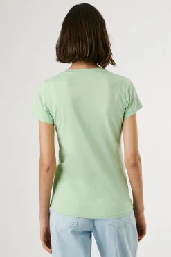 Camiseta básica de manga curta com logo frontal