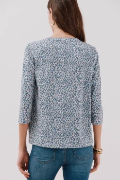 Camiseta básica decote mandarim