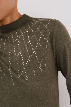 Camiseta com detalhe de strass