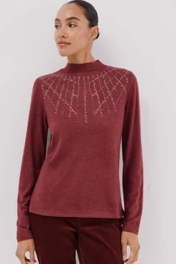 Camiseta com detalhe de strass