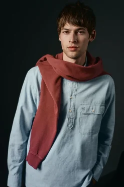 Camiseta de algodão e linho