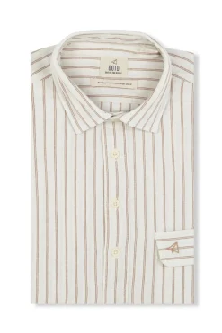 Camiseta de algodão e linho
