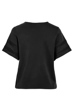 Camiseta de algodão orgânico com vazados