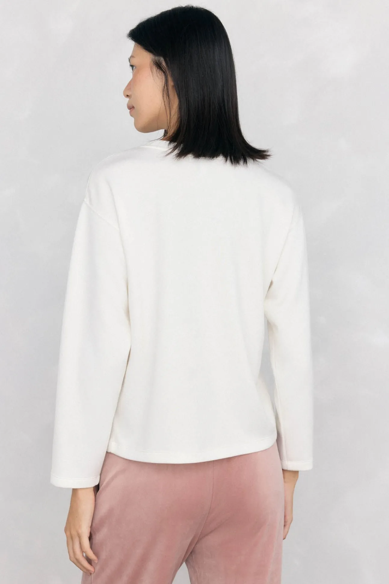 Camiseta de manga comprida com logo soft touch e activewear