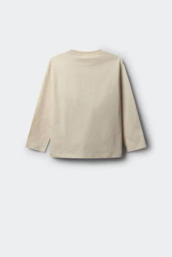 Camiseta de manga comprida com estampado de caveira skatista para meninos
