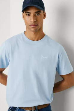 Camiseta de manga curta com logo bordado.