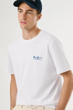 Camiseta estampada com logotipo de corte regular