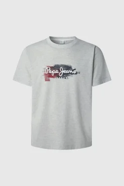 Camiseta estampada com logotipo de corte regular