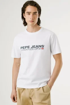 Camiseta estampada com logotipo de corte regular
