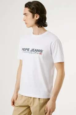 Camiseta estampada com logotipo de corte regular