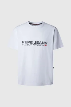 Camiseta estampada com logotipo de corte regular