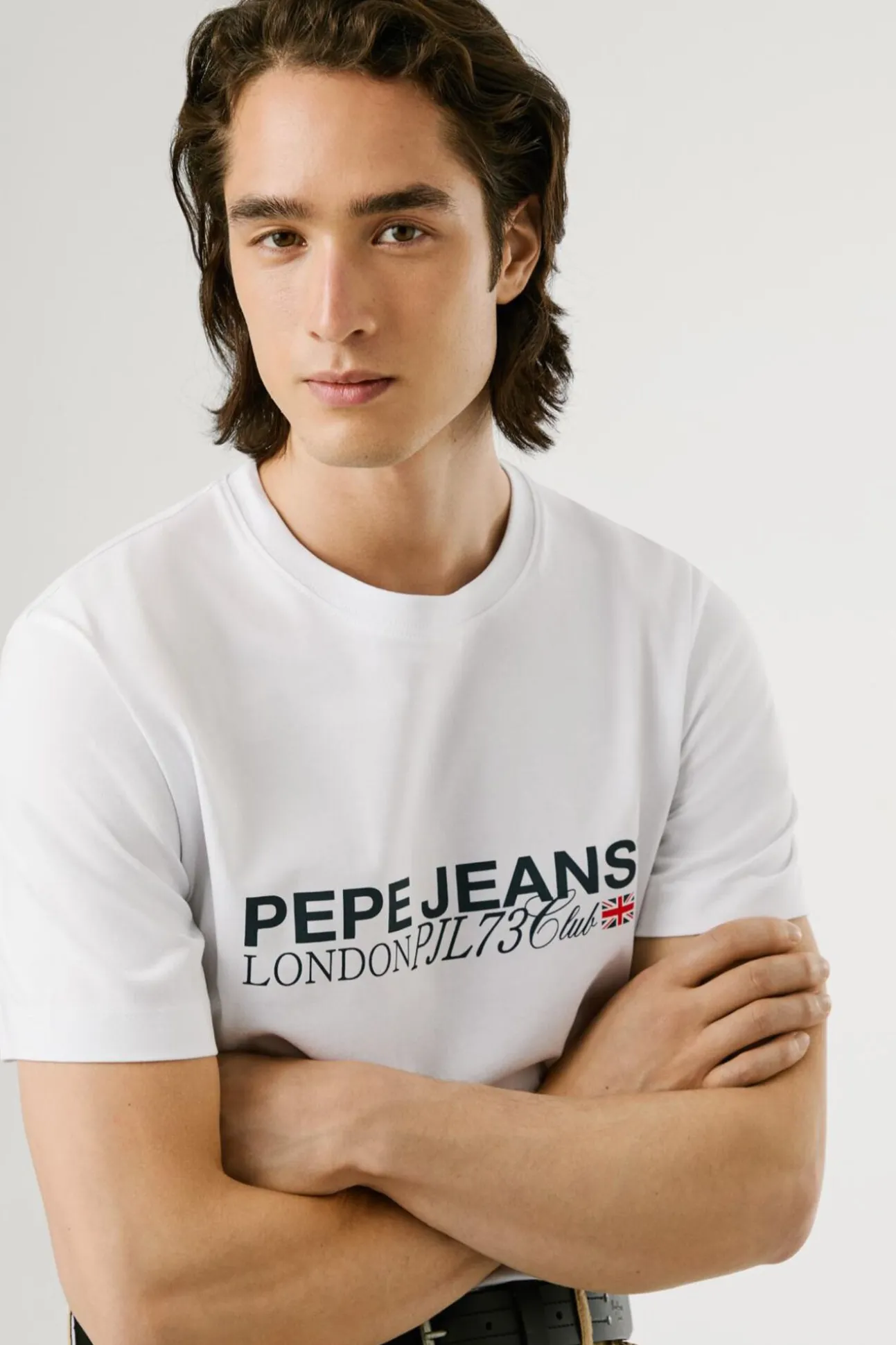 Camiseta estampada com logotipo de corte regular