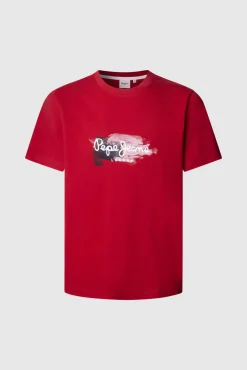 Camiseta estampada com logotipo de corte regular