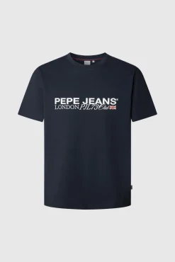 Camiseta estampada com logotipo de corte regular