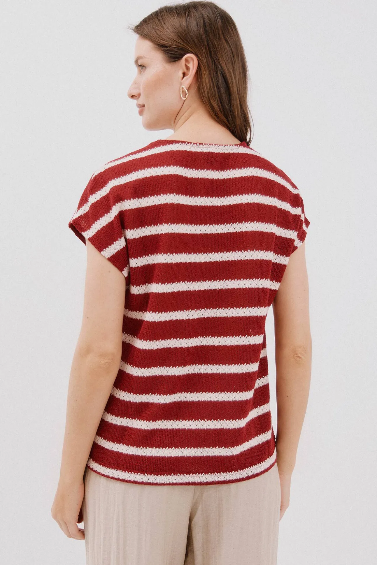 Camiseta estruturada riscas
