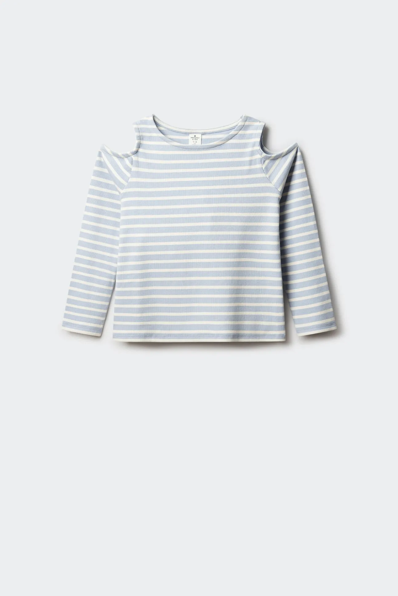 Camiseta feminina canelada ombro a ombro